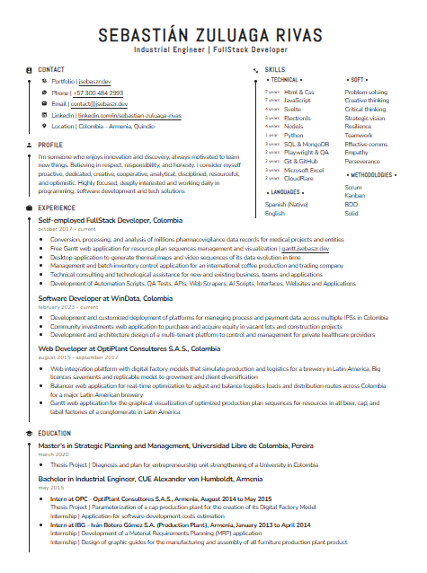 CV - Sebastián Zuluaga Rivas